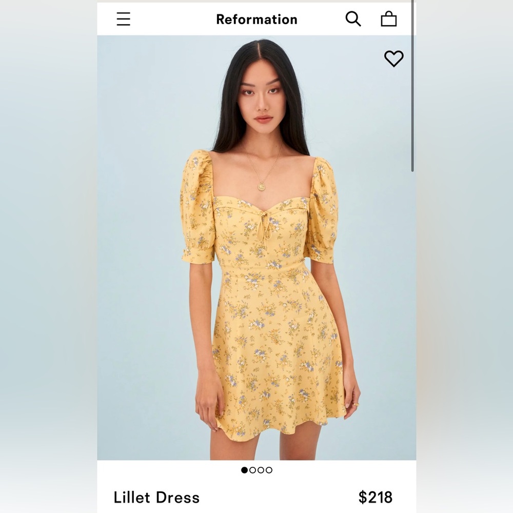 Reformation yellow dress